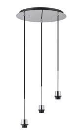 D0905CH  Carrie 40cm Polished Chrome 3 Light Round E27 Universal Pendant (FRAME ONLY), Suitable For A Vast Selection Of Shades